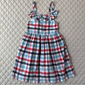Tommy Bahama Kids Plaid Dress in Red, Blue, and White